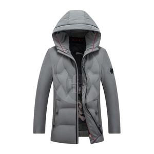 Parka acolchada personalizada para hombre, chaqueta cálida de invierno con capucha a prueba de viento para exteriores, abrigo informal grueso aislado al por mayor - Product Image 1