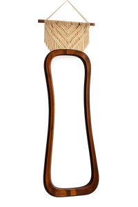 Modern <b>Wavy</b> Wooden <b>Full</b> <b>Length</b> Floor <b>Mirror</b> Freestanding Dressing <b>Mirror</b> for Bedroom Living Room Home Decor - Product Image 5
