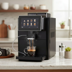 Machine à café automatique Sudex CME-S8 avec mousseur à lait, écran tactile TFT 7 pouces, machine à expresso pour usage professionnel - Product Image 2