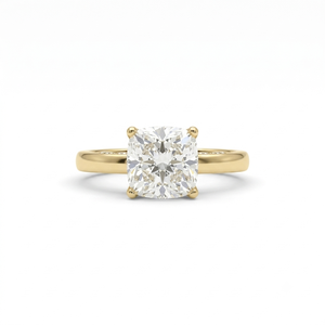 Timeless Baguette Accent Lab Grown Diamond Engagement <b>Ring</b> in White <b>Gold</b> Tapered Side Stones Classic <b>Vintage</b> Inspired Luxury - Product Image 1