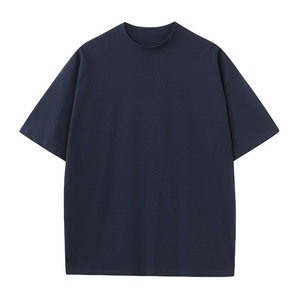 เสื้อยืดคอกลมโอเวอร์ไซส์ทรงหลวมสำหรับผู้ชาย ผ้าฝ้ายออร์แกนิค พิมพ์โลโก้ได้ คุณภาพพรีเมียม เนื้อผ้าหนา - Product Image 5
