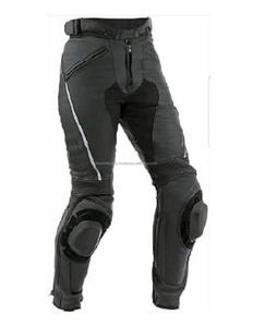 Pantalon de moto en cuir noir pour hommes Pantalon de protection de moto Pantalon de motard en cuir de protection par Boomletcorp. - Product Image 1