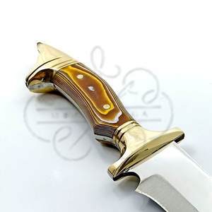 Couteau de chasse artisanal en acier 4116, lame tactique pleine longueur, étui en cuir - Product Image 4