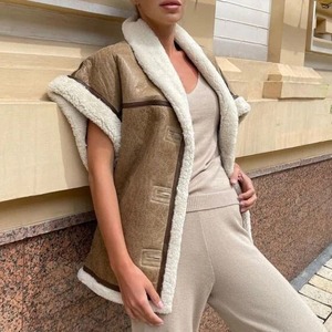 Chaleco de aviador de piel auténtica para mujer, estilo B3, vintage, RAF, tipo piloto. - Product Image 1