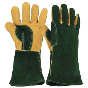 ถุงมือเชื่อมหนังวัวแท้เสริมแรงพิเศษ ป้องกันการเสียดสี ถุงมือป้องกันภัยส่วนบุคคล ถุงมือนิรภัย - Product Image 1