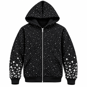 Unisex Oversized <b>Rhinestone</b> <b>Hoodie</b> Sweatshirt Front pocket Casual Autumn Wear 100% Cotton Fleece Quick Dry Waterproof <b>hoodie</b> - Product Image 1
