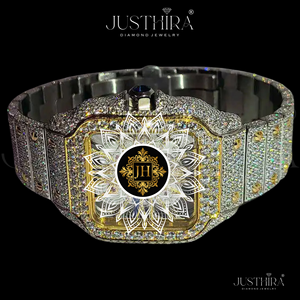 Indian Exporter Custom Logo Moissanite Diamond Quartz Watch OEM ODM Luxury <b>Wristwatch</b> Manufacturer Supply Available For Sale - Product Image 4