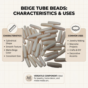 Opaque White Pipe Beads: Premium Milk-White Tubular Spacer Beads for Minimalist Jewelry and Fashion Design - Product Image 6
