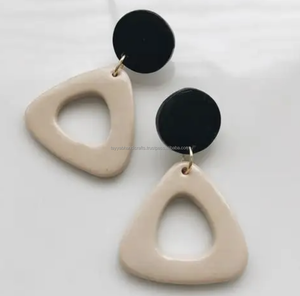 Venta caliente estilo bohemio joyería madera resina combinación pendientes mujer moda pendientes tendencia - Product Image 1