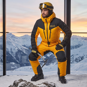 <b>Mens</b> Insulated Hooded Snowboard Ski <b>Jumpsuit</b> Waterproof Windproof Thermal Polyester/Nylon Outdoor Mountain Winter Snow Jacket - Product Image 6