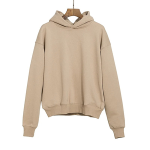 Sweat-shirt à capuche oversize unisexe, couleur unie, 100% coton molletonné, décontracté, pour l'automne, tricoté, manches longues, effet délavé, avec appliqué - Product Image 1