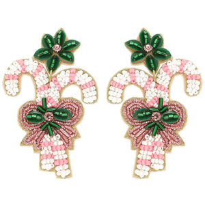 Colorful Beaded Fruit Shape <b>Drop</b> Rhinestone Embroidered Statement Jewelry for Party Women's Bohemia Style BY MULTI CRAFT - Product Image 4