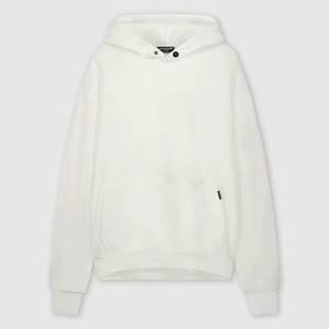 Sudadera con capucha negra lisa para hombre, personalizable con estampado, hombros caídos, 100% algodón, peso pesado, estilo urbano, corte cropped - Product Image 6