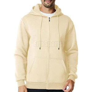 Premium Quality Winter Solid Full Zip up Hoodies with Cotton/Fleece Fabric Durable & Soft <b>for</b> Daily Outdoor Use - Product Image 5