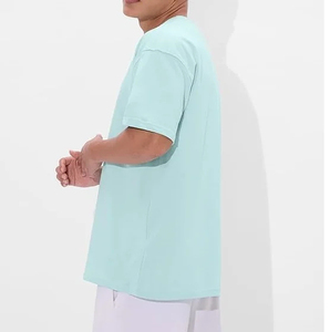 Breathable Low MOQ 100% Cotton Light <b>Weight</b> Unisex Custom Print Logo <b>Blank</b> T Shirt Oversize Men T Shirts Wholesale Summer Wear - Product Image 2