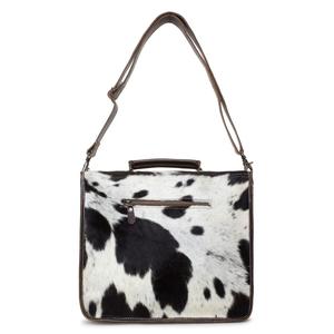 Leather Hair On <b>Laptop</b> Bag Hair On Cowhide Messenger Vintage Briefcase Business Work Shoulder Bag LHLB-0005 - Product Image 4