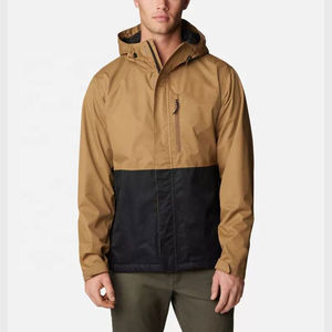 Veste coupe-vent en toile respirante et imperméable personnalisée pour homme, nouvelle conception, série de vestes de pluie d'extérieur, à capuche, écologique, réversible - Product Image 1
