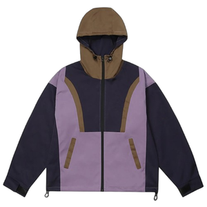 Veste coupe-vent décontractée pour homme, imperméable, à capuche, couleurs contrastées, prix de gros personnalisé et abordable - Product Image 1