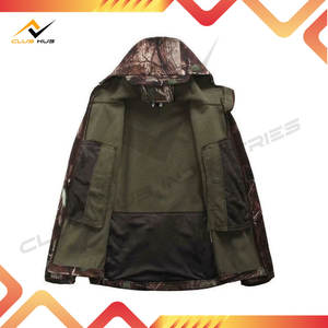Ensemble veste et pantalon de chasse camouflage imperméable coupe-vent respirant à capuche unisexe en toile pour l'automne et les activités de plein air - Product Image 4