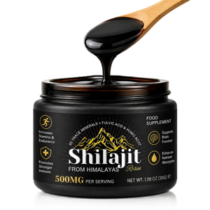 Résine de Shilajit de l'Himalaya Marque Blanche 30g 100% Pure Qualité Or, Riche en Acide Fulvique pour l'Énergie Naturelle et le Soutien de la Force - Product Image 1