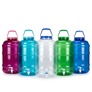 Grande gourde en plastique robuste de grande capacité avec couvercle et robinet, récipient à boisson réutilisable pour la salle de sport, le camping et les activités de plein air - Product Image 2