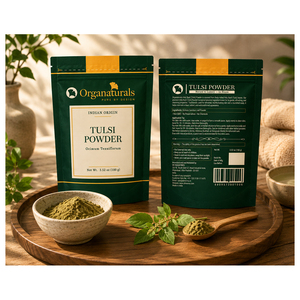 Poudre de feuilles de Tulsi 100% naturelle, complément alimentaire ayurvédique naturel pour le soin du visage et de la peau - Product Image 3