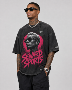 เสื้อยืดคุณภาพเยี่ยมแบบฟอกสีสำหรับผู้ชาย พิมพ์โลโก้ตามสั่ง ลายเรียบ ผ้าถัก สไตล์ฮิปฮอปแนวสตรีท - Product Image 5