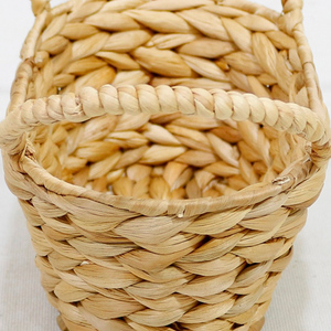 Handcrafted Seagrass Eco-Friendly Vintage Bread <b>Basket</b> Kitchen <b>Table</b> Organizer Bowl Tray Container with Loop Handles - Product Image 4