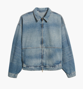 Mens Vintage <b>Denim</b> <b>Jacket</b> Trendy Casual Outerwear Street Style Fashion <b>Lightweight</b> Daily Wear Coat with Front Logo Winter - Product Image 4