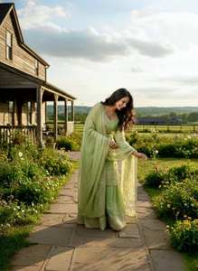 Ensemble Lehenga rose à broderies lourdes avec dupatta – Tenue ethnique pour femme, idéale pour mariages et festivals - Product Image 2