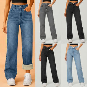 Pantalones Elásticos de Cintura Alta para Mujer, Talla Grande, Casuales, Largos, Ajustados, Tipo Jeans, Fabricantes de Jeans de Bangladesh - Product Image 1