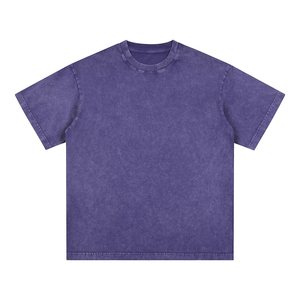 Custom Acid Washed Eco-Friendly <b>Silk</b> Screen Printed T-<b>Shirt</b> <b>for</b> <b>Men</b> 100% Cotton Short Sleeve Breathable Anti-wrinkle Fabric - Product Image 1