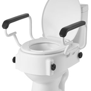 Rialzo per WC Portatile Regolabile in Altezza, Capacità di Carico 300 Libbre, Sedile Allargato - Product Image 1