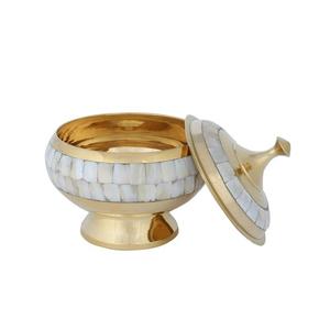 Cuenco Decorativo de Latón de Lujo con Incrustaciones de Madreperla - Product Image 5