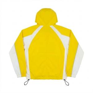 High Sales Custom Logo High Quality Yellow And White Men's Nylon <b>Wind</b> <b>Breaker</b> Shorts Sets For Summer Streetwear Men Sets Hoodies - Product Image 3