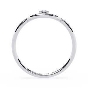 แหวนหมั้นเพชรทรงกลมแพลตตินั่ม สไตล์มินิมอล ได้รับการรับรองจาก GIA สี D ธรรมชาติ เครื่องประดับสำหรับผู้หญิง - Product Image 4