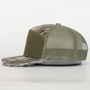 Gorra Trucker Personalizada de 7 Paneles con Malla y Cierre a Presión, Logotipo Bordado, Ajustable, para Caza y Actividades al Aire Libre - Product Image 3
