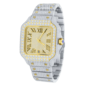 Montre de sport de luxe pour homme en acier inoxydable, étanche, avec diamant Moissanite et quartz, très demandée en 2026, disponible à la vente - Product Image 4