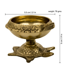 Lámpara de aceite Vasthu Deepam Diya de latón, hecha a mano, tradicional, para Pooja, decoración de hogar, templo, festivales, regalos. - Product Image 2