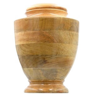 Large Decorative <b>Wooden</b> Cremation <b>Urn</b> <b>for</b> Human <b>Ashes</b> and Funeral Supplies Classic Design <b>Urn</b> Available at Low Price from India - Product Image 1