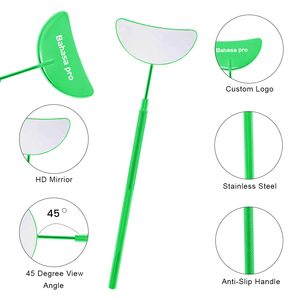 Green Eyelash Extension <b>Mirror</b> Professional Lash Inspection <b>Mirror</b> Stainless Steel Custom Logo <b>Mirror</b> for Lashes - Product Image 4