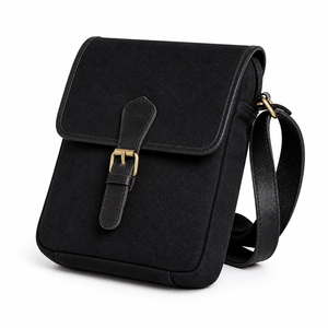 Custom Brand Genuine Leather Flap Canvas <b>Sling</b> <b>Bag</b> Premium Shoulder Crossbody Messenger <b>Bag</b> with High-End Gift Box Packaging - Product Image 1