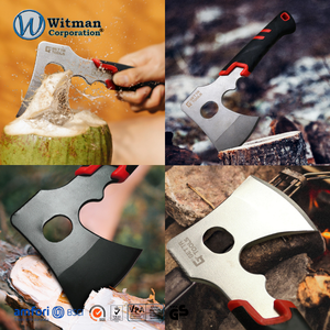 Hache compacte industrielle en acier inoxydable de 24 cm, à lame intégrée, résistante à la rouille, légère, pour le camping, le bushcraft et la survie en extérieur - Product Image 6