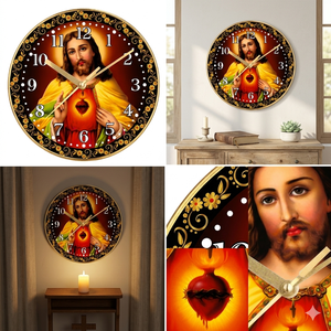 Reloj de Pared Devocional Personalizado de Jesucristo con Impresión - para Navidad y el Día de la Madre - Product Image 2