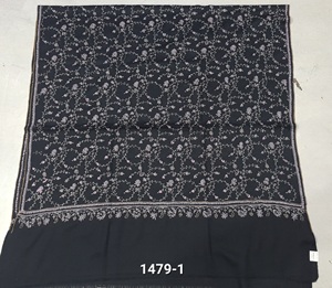 Semi <b>Pashmina</b> hand needle work <b>shawls</b> - Product Image 2