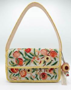 Magnifique sac à bandoulière brodé et orné de perles avec motif artisanal détaillé pour mariages, fêtes et occasions festives - Product Image 6