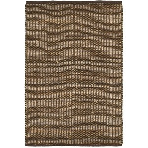 Nouveau tapis rectangulaire en jute tissé à la main avec bordure blanche, tapis naturel pour salon, chambre ou bureau - Product Image 1