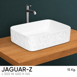Juego de Lavabo de Encimera Moderno JAGUAR-Z, Pulido, Certificado por NSF, con Capacidad de 12L, Grifo Monomando y Desagüe - Product Image 2