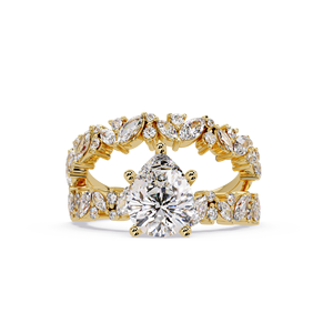 18K 14K Gold Pear Cut Lab grown Diamond IGI Certified Matching Wedding Band Bridal <b>Set</b> for <b>Women</b> Engagement <b>Rings</b> Luxury <b>Ring</b> - Product Image 2