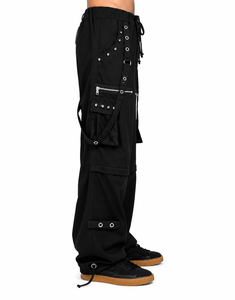Gothic Fashion Pants Unisex Relaxed Fit Utility <b>Pocket</b> Alternative Style <b>Trousers</b> - Product Image 4